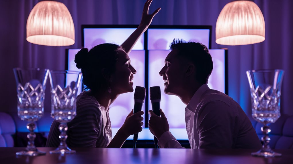 high couples singing together