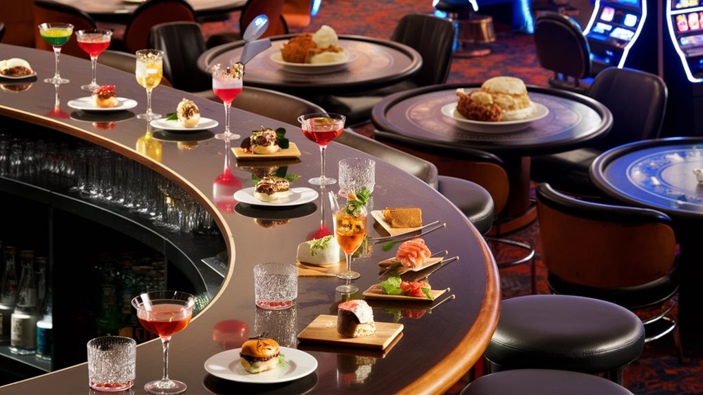 restaurant tables by casino
