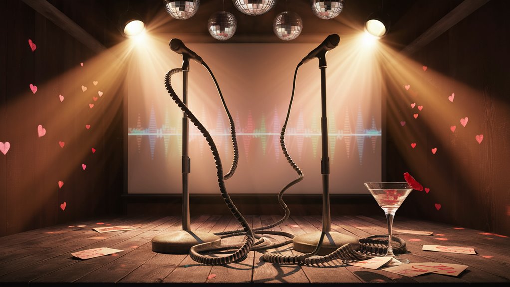 romantic duet singing together