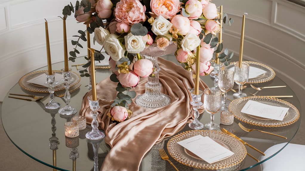 table decoration with centerpieces