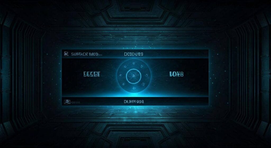 짧은 형식과 긴 형식 콘텐츠 옵션이 있는 Surface Magic 및 Deep Dive 탭이 표시된 미래형 청록색 사용자 인터페이스